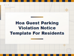 Guest Parking Violation Notice Template for Residents